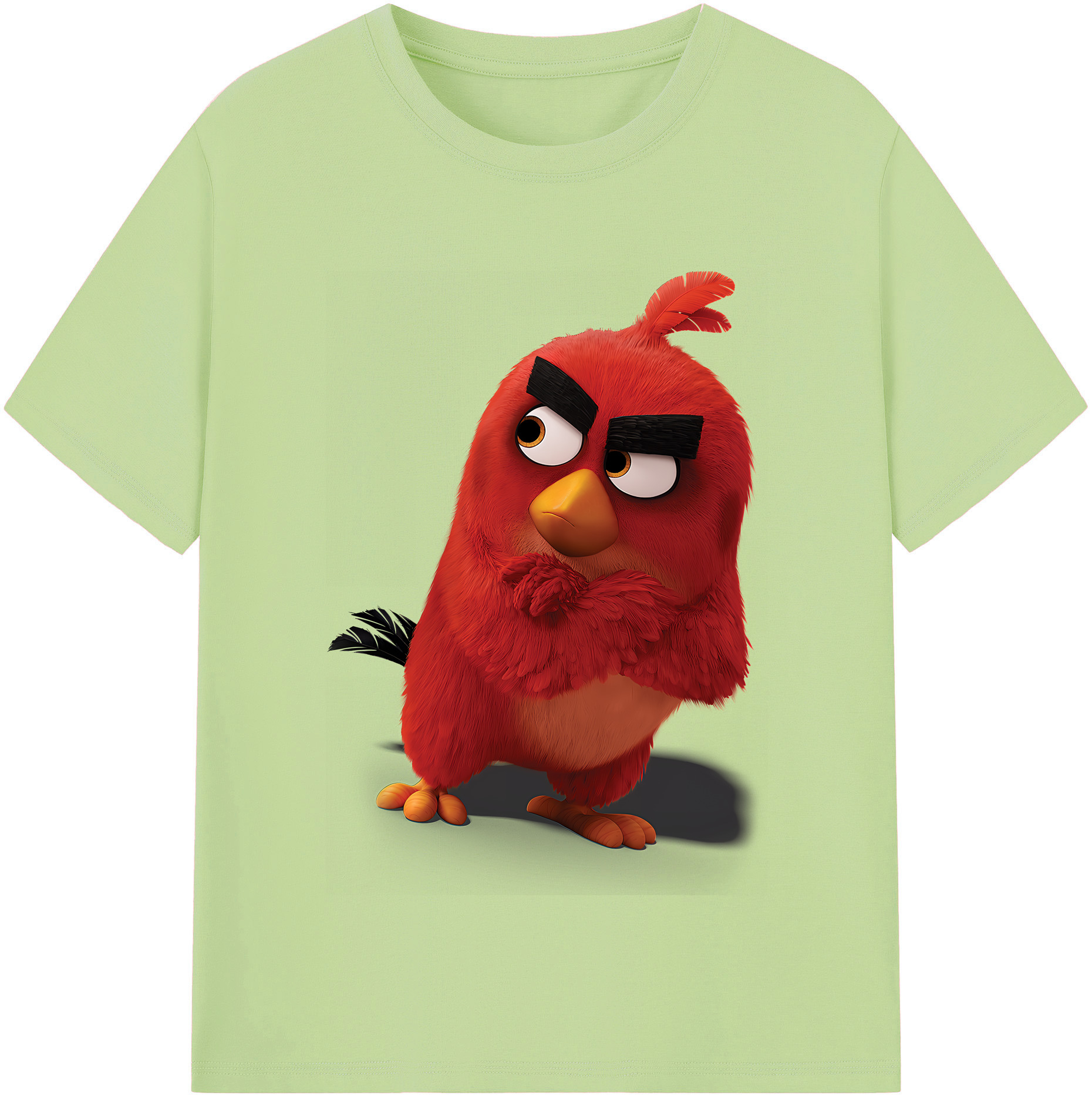 （画像用） Angry Birds アングリーバード 綿100％半袖Tシャツ（フロントプリント）